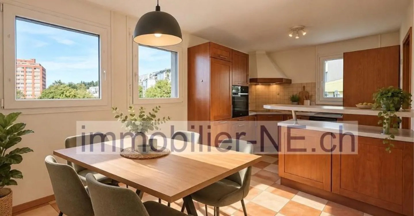 5.5-room apartment with terrace, double garage and outdoor parking space - Photo 1 of 13