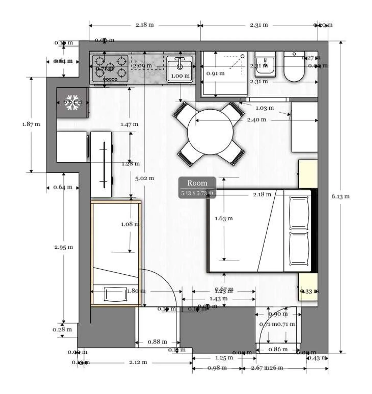 Studio rénové avec un fort potentiel de rentabilité - Photo 2 sur 3