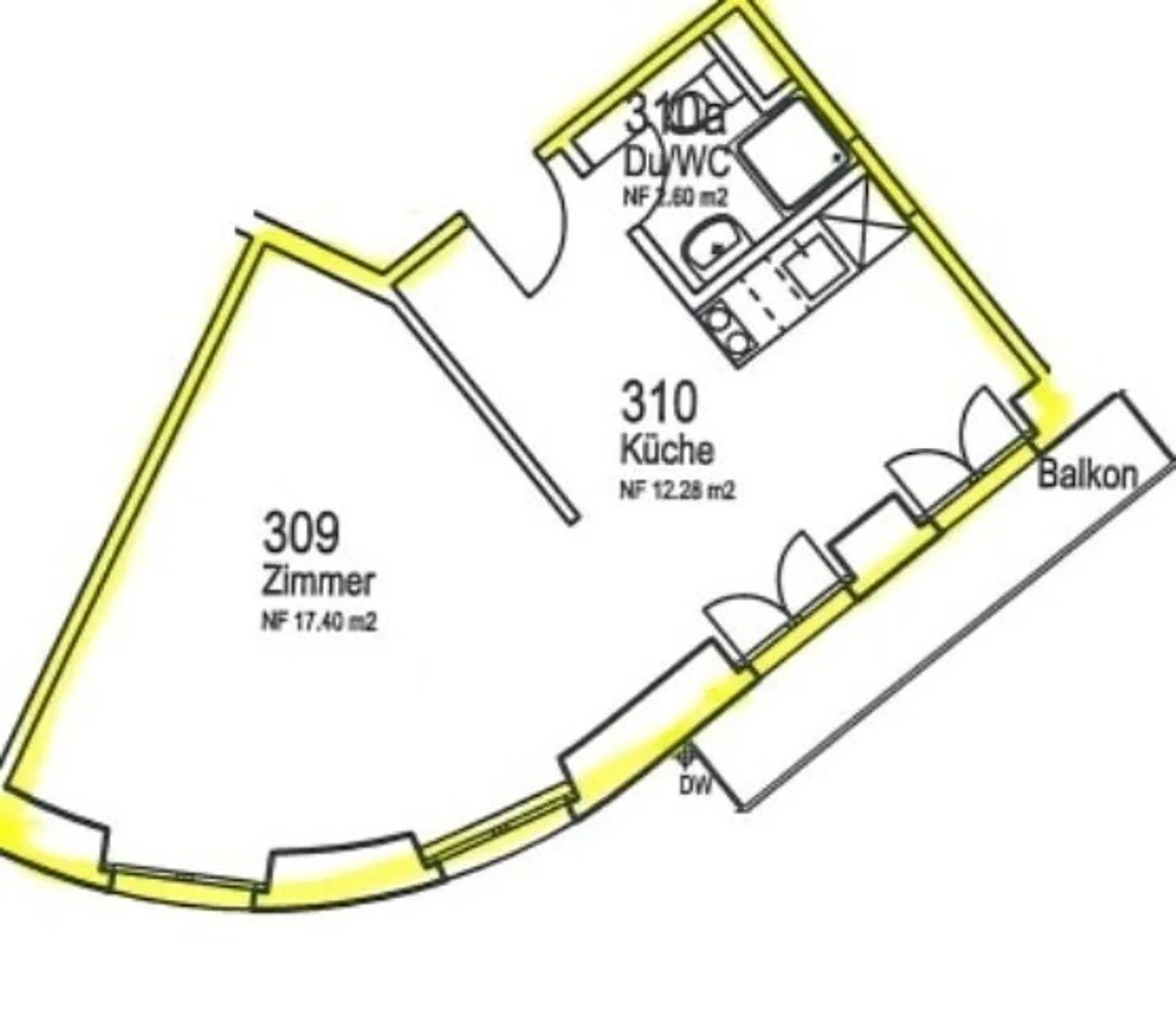Mieten Sie eine 1 ½ Zimmer Wohnung in St. Gallen - Foto 5 von 5