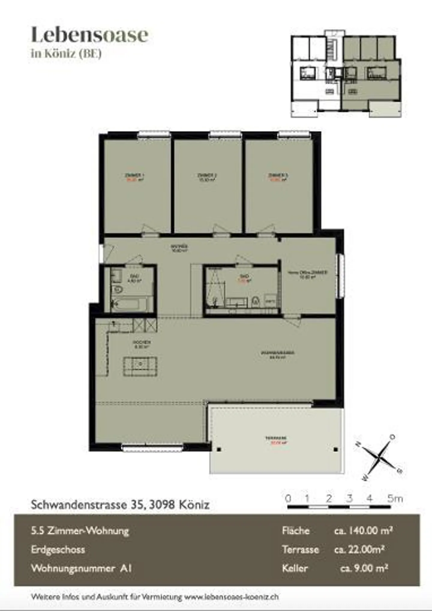 Appartamento giardino esclusivo di 5½ stanze – Vivere a uno standard di proprietà, solo - Foto 2 di 11