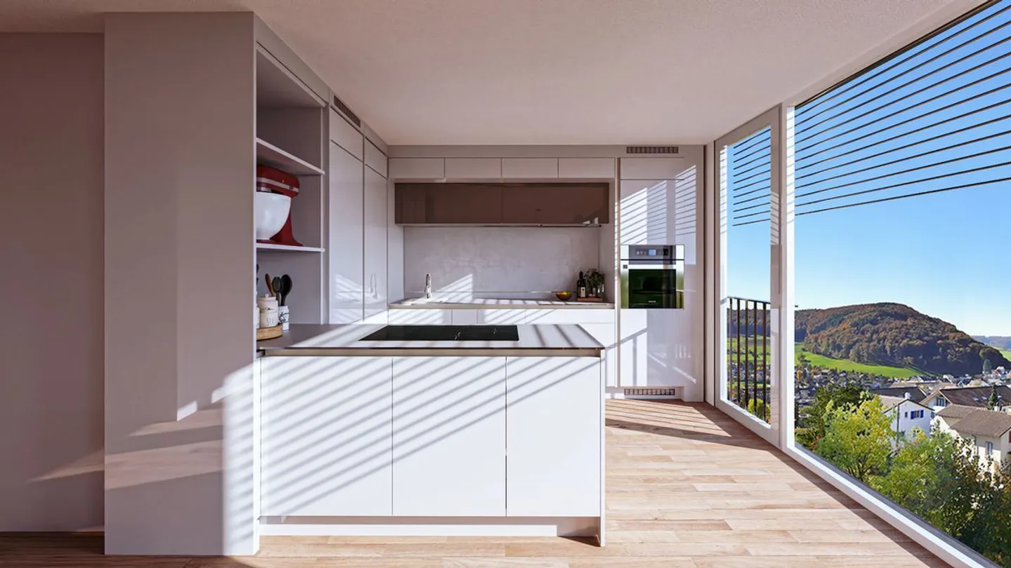 Appartement de 4,5 pièces avec jardin, balcon, carport, ascenseur et vue sur la verdure - Photo 4 sur 6