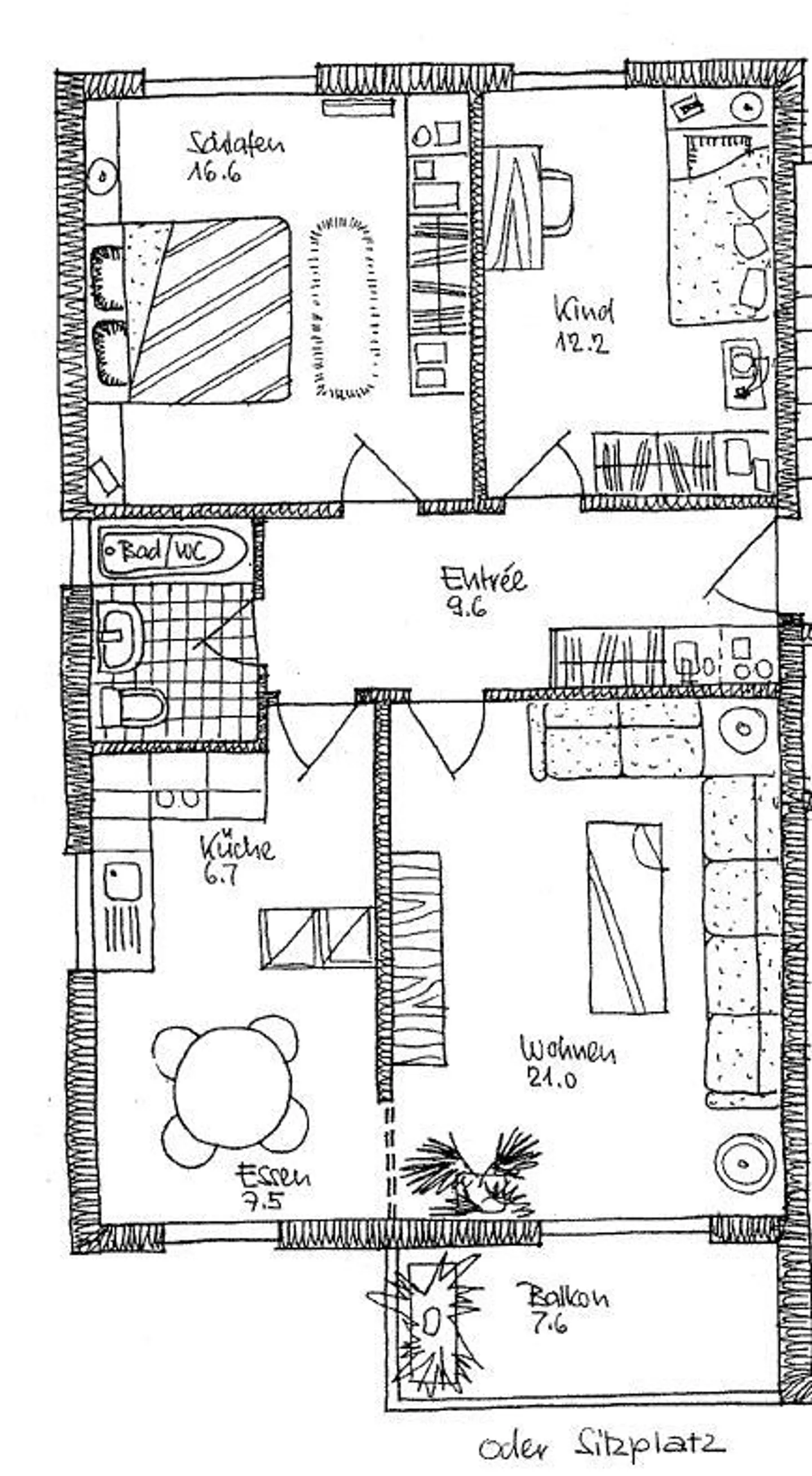 3.5 Zimmerwohnung im grünen Tann zu vermieten - Foto 8 von 8