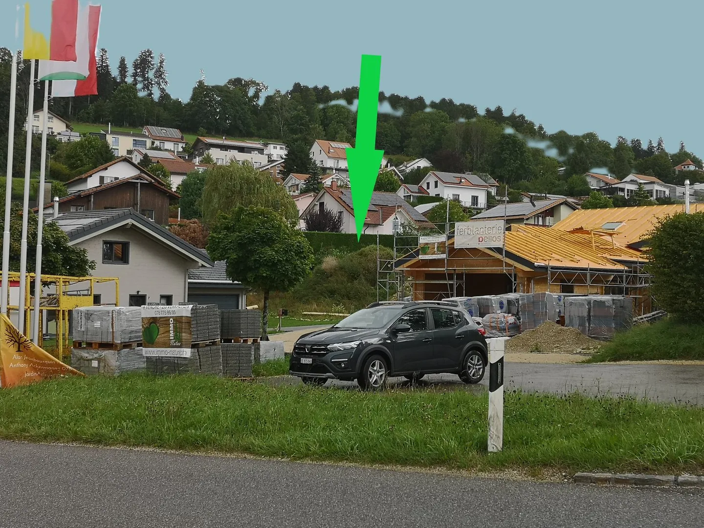Maison moderne en madrier thermo-chauffé, avec garage, terrasse et jardin - Foto 15 von 16