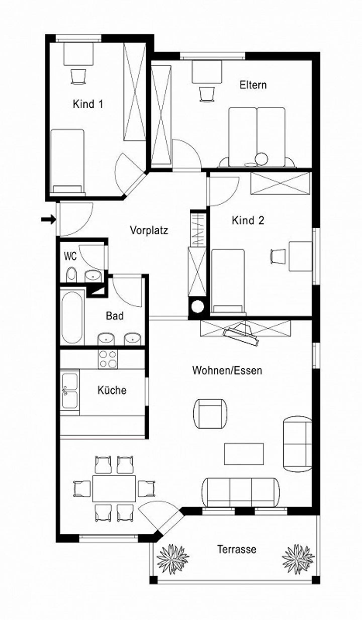 Helle 4.5-Zimmer-Wohnung mit Balkon - Foto 12 von 12