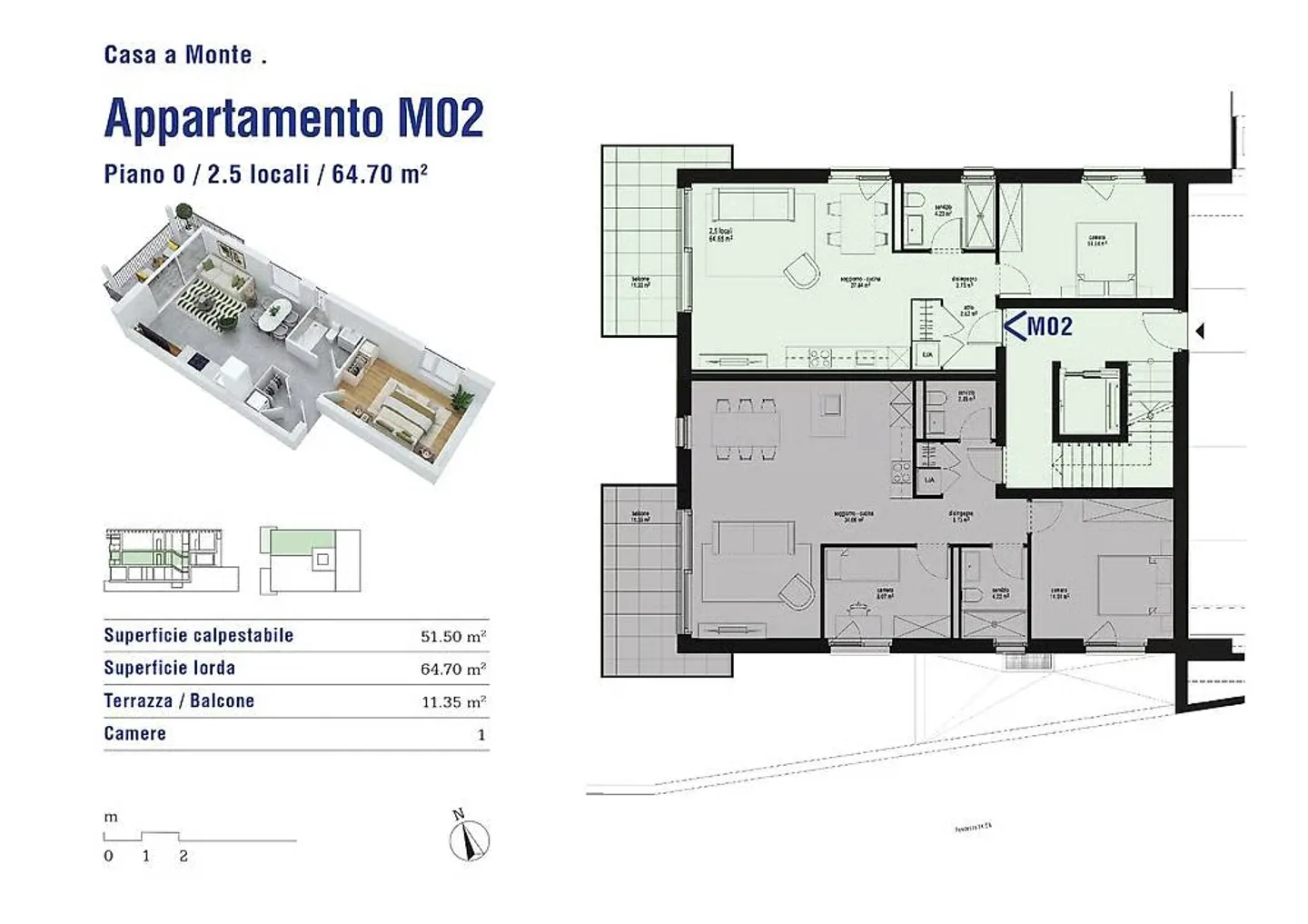Nouveaux appartements de 2,5 pièces à Cadenazzo - Photo 11 sur 13