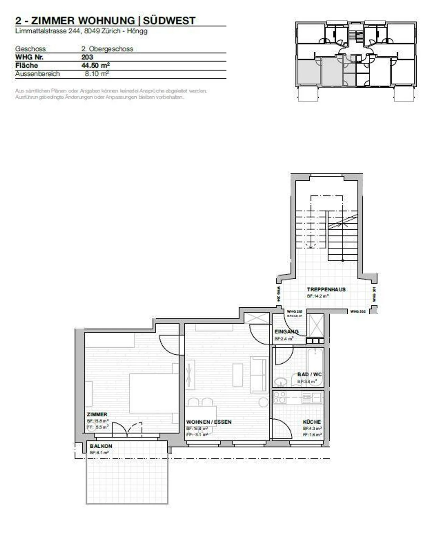 Charmante 2-Zimmer-Wohnung mit Balkon - Foto 7 von 7