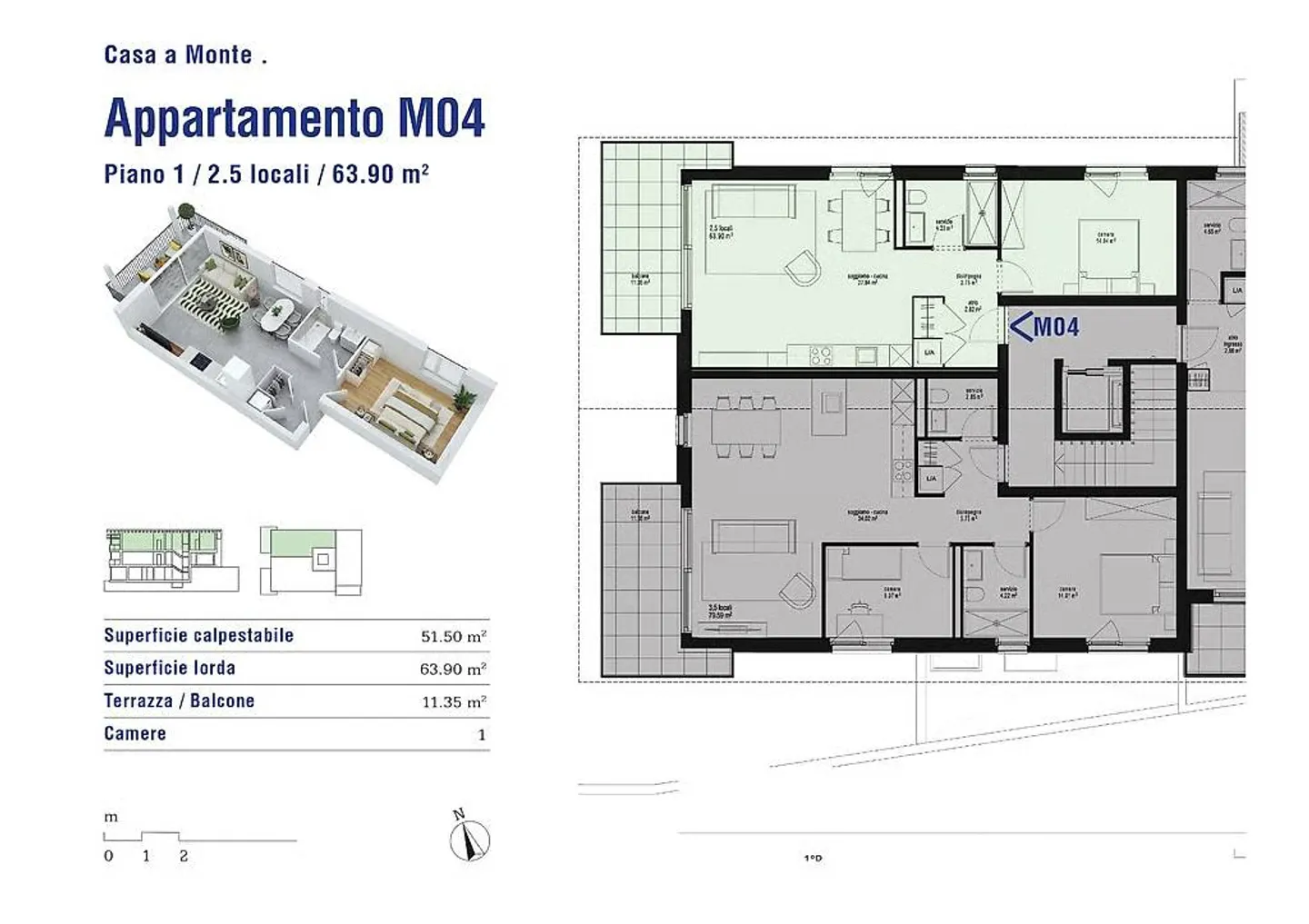 Nouveaux appartements de 2,5 pièces à Cadenazzo - Photo 12 sur 13