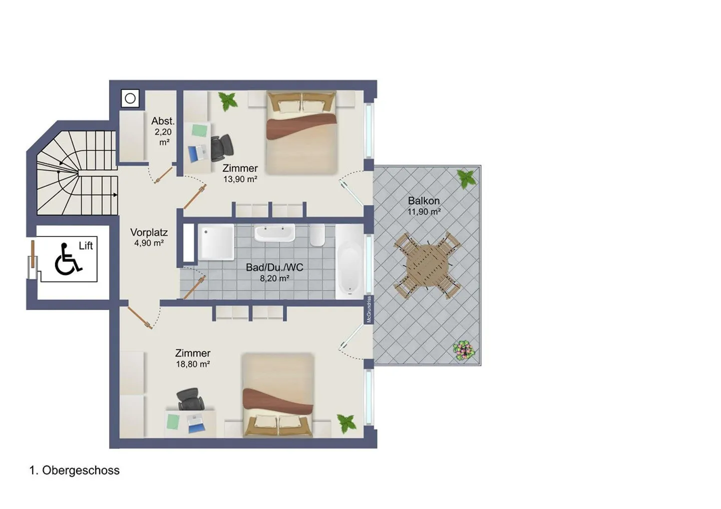 Appartamento maisonette di 3,5 stanze con giardino a Grafstal, vivere come in una casa unifamiliare - Foto 13 di 13
