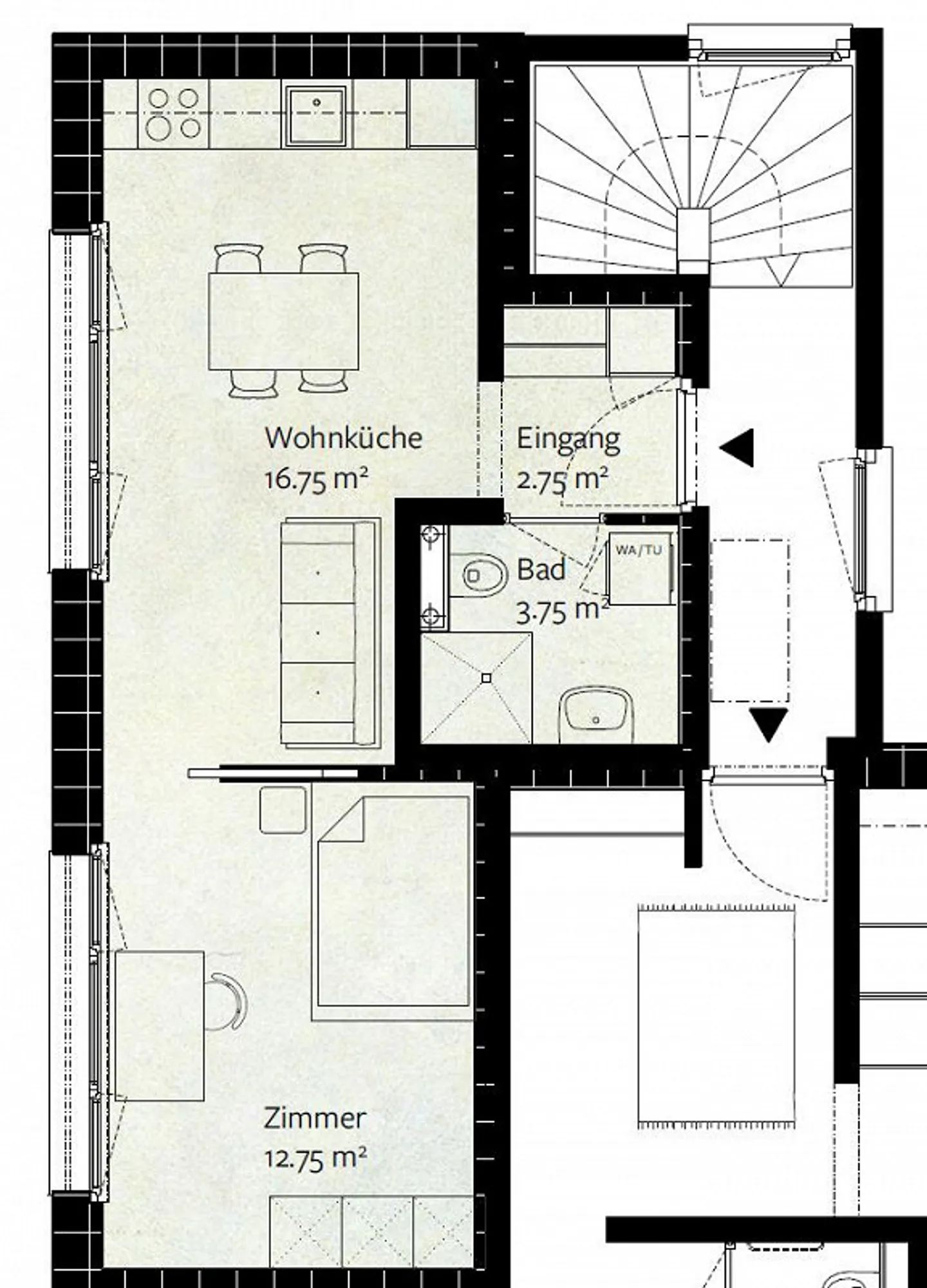 2-Zimmer Wohnung in Rüthi (SG) - Foto 2 von 2
