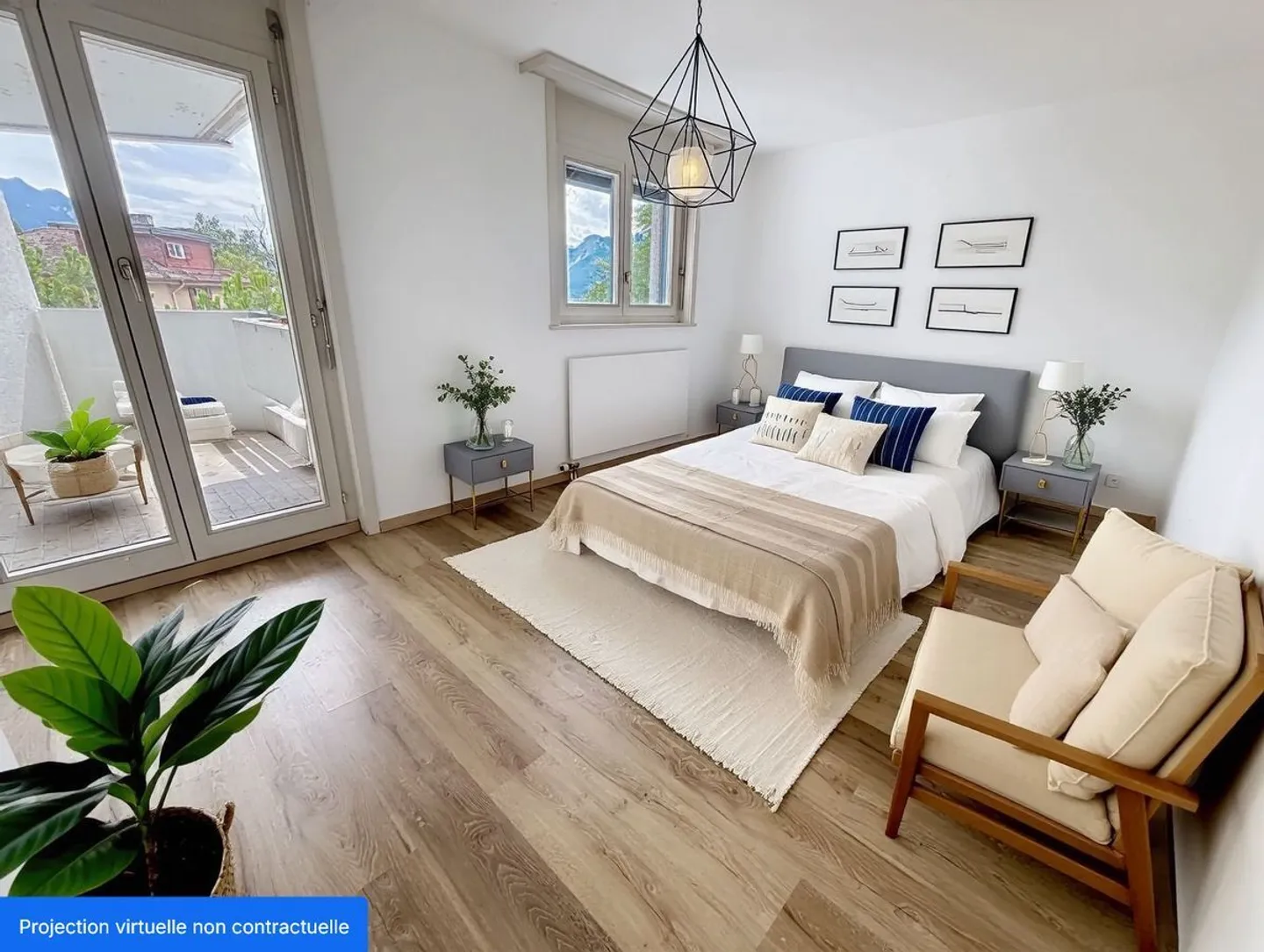 Apartment with 2 balconies facing the port of Clarens - Photo 5 of 12
