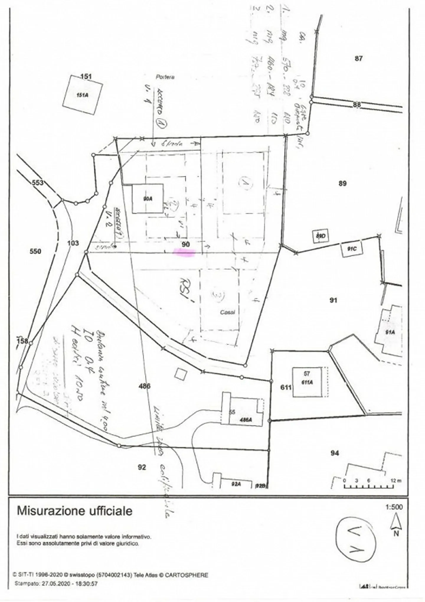 Bauland mit Rustico von 2085 m2 Fläche an sonniger Aussichtslage - Foto 8 von 11