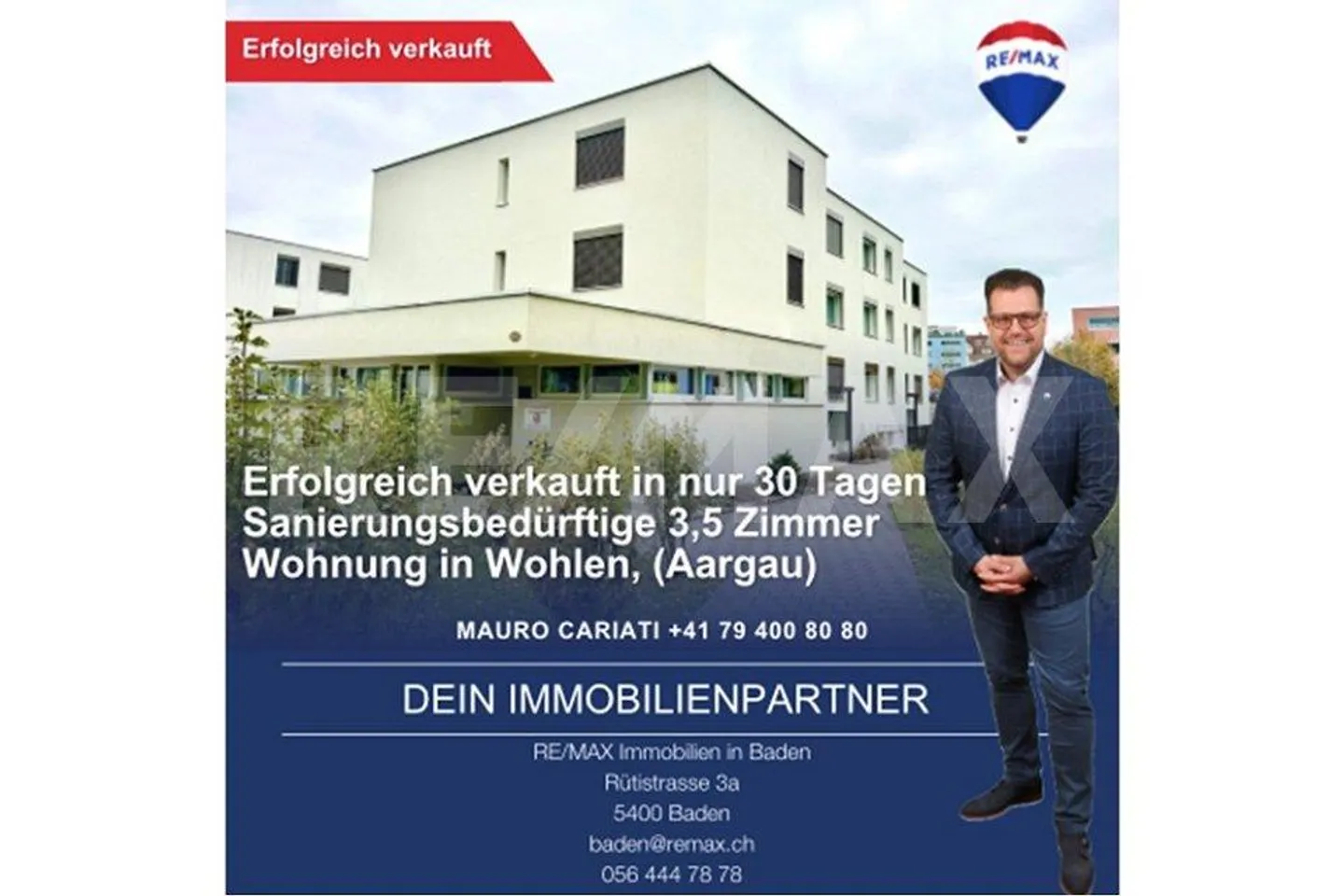 Charming 3.5 Room Apartment with Potential in Wohlen AG! - Photo 1 of 12