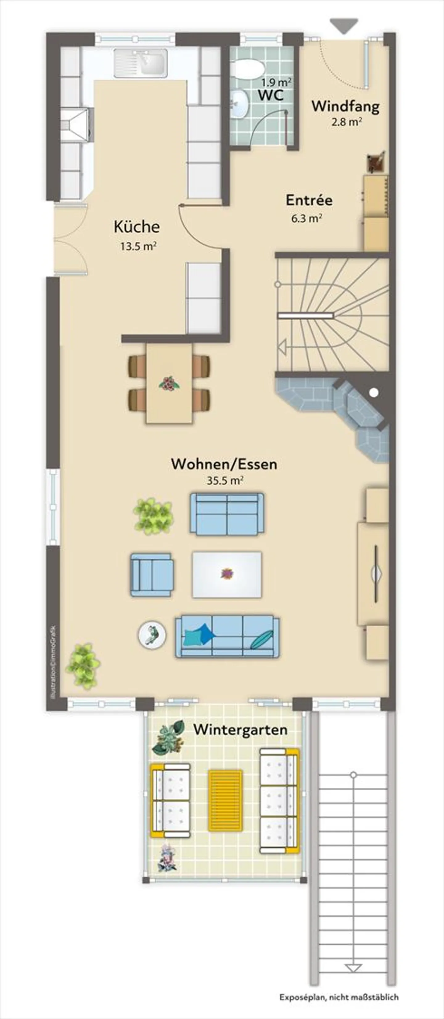 Haus 4,5 Zimmer - Foto 7 von 8