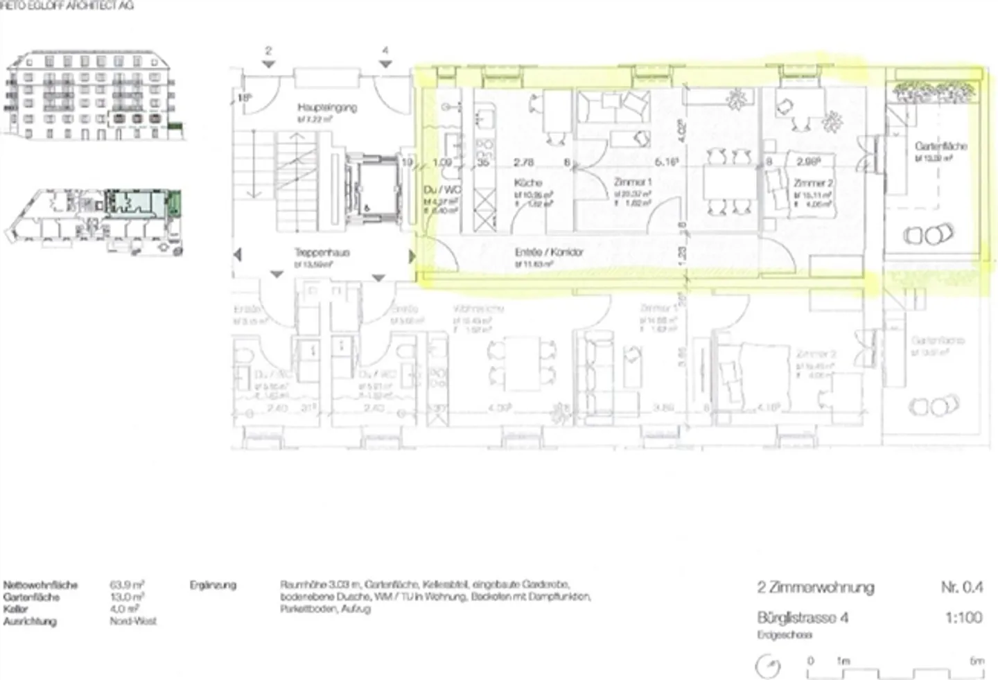 Appartamento luminoso di 2,5 stanze con area giardino nel bel quartiere dei musei - Foto 9 di 9