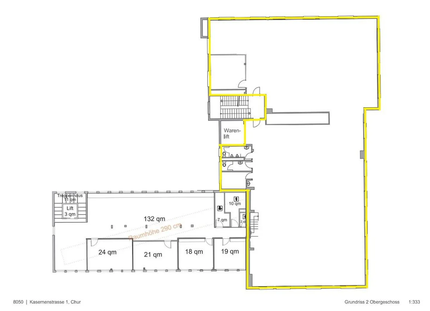 Locali commerciali di 626 m2 in una posizione centrale - Foto 4 di 4
