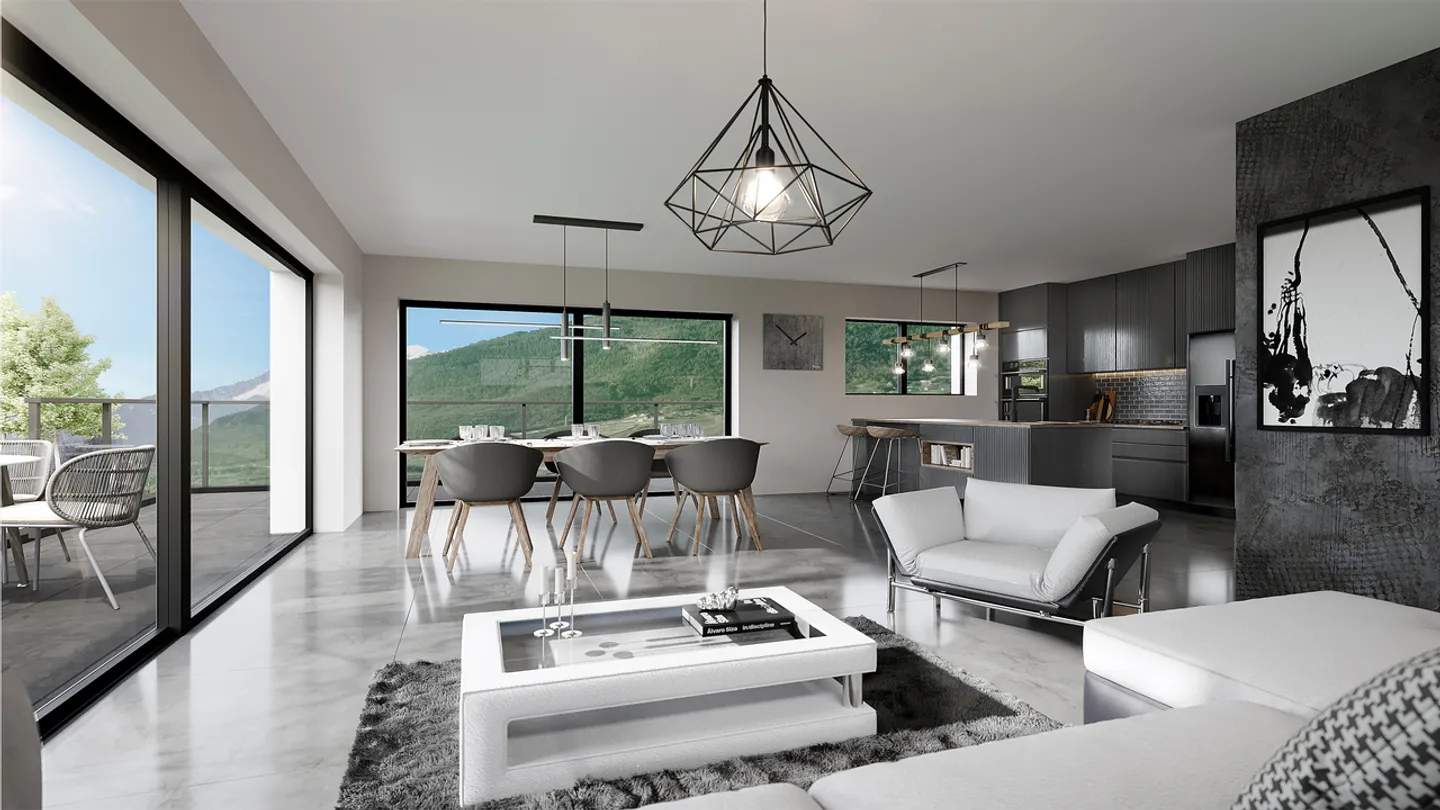 A VENDRE VILLA 6.5 PCES AVEC SOUS-SOL A GRONE - Photo 2 sur 6