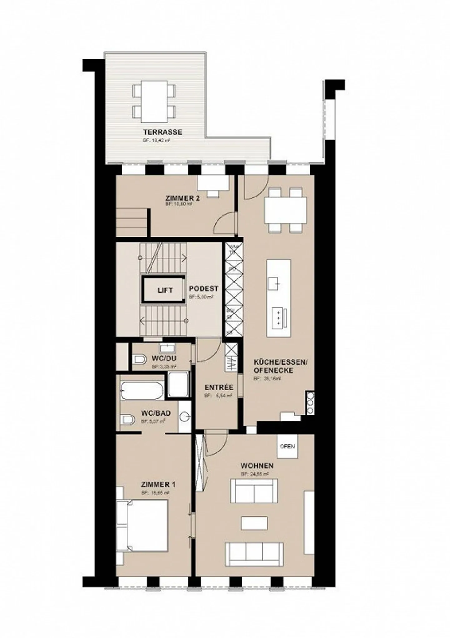 Charming 3.5-room apartment in the old town! - Photo 10 of 11