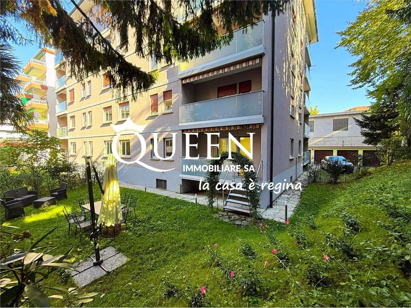 Massagno: 3,5-Zimmer-Wohnung, 80 qm, mit Garten von ca. 200 qm. - Foto 1 von 13