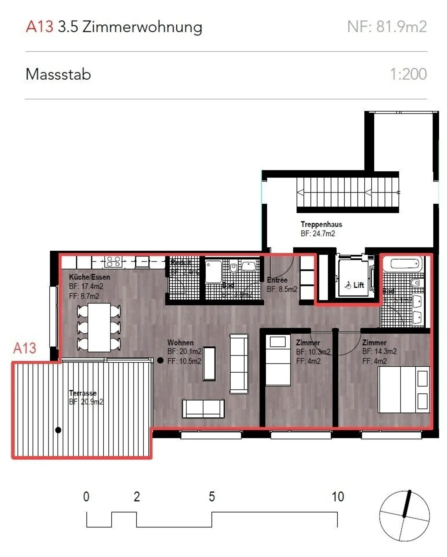 Modernes Apartment in ruhiger Lage - Foto 11 von 11