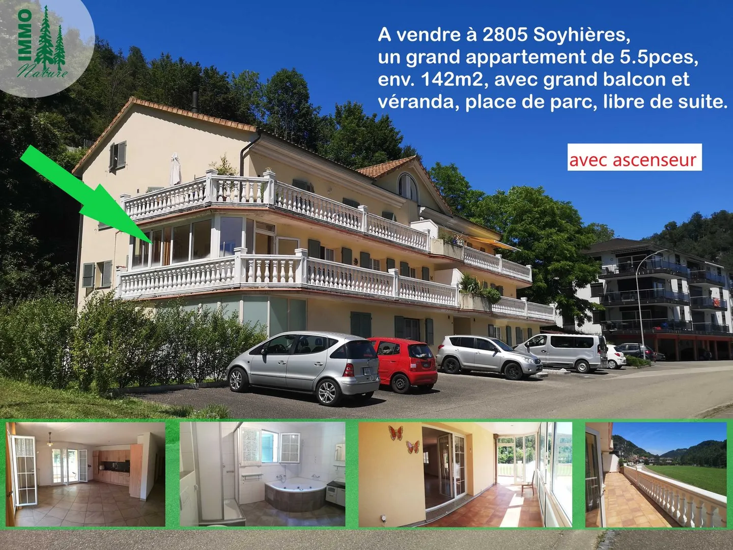 Baisse prix : appartement au 1er étage avec ascenseur, véranda et grand balcon - Photo 1 of 35