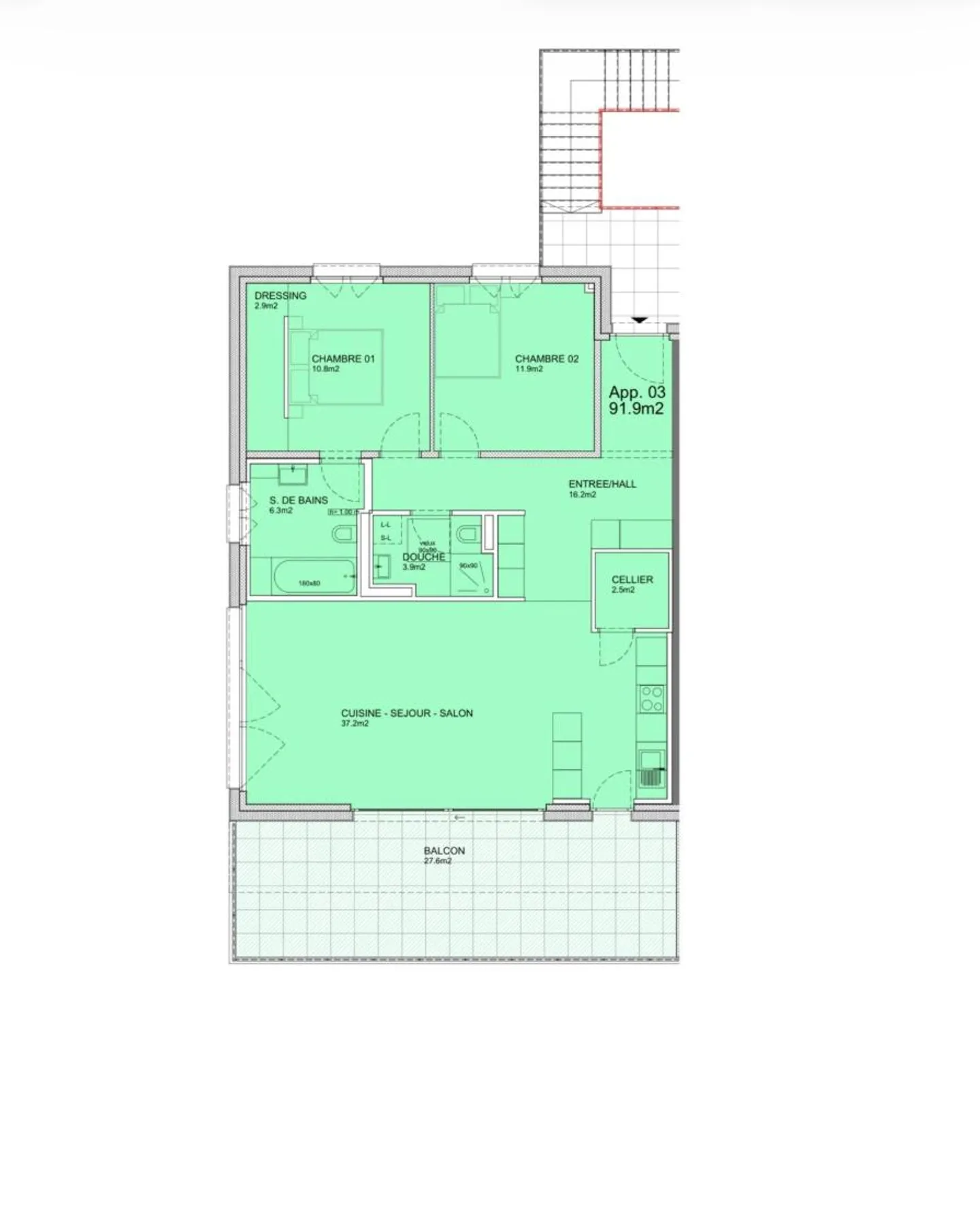 Charmant appartement 3,5 pièces - Photo 4 sur 4