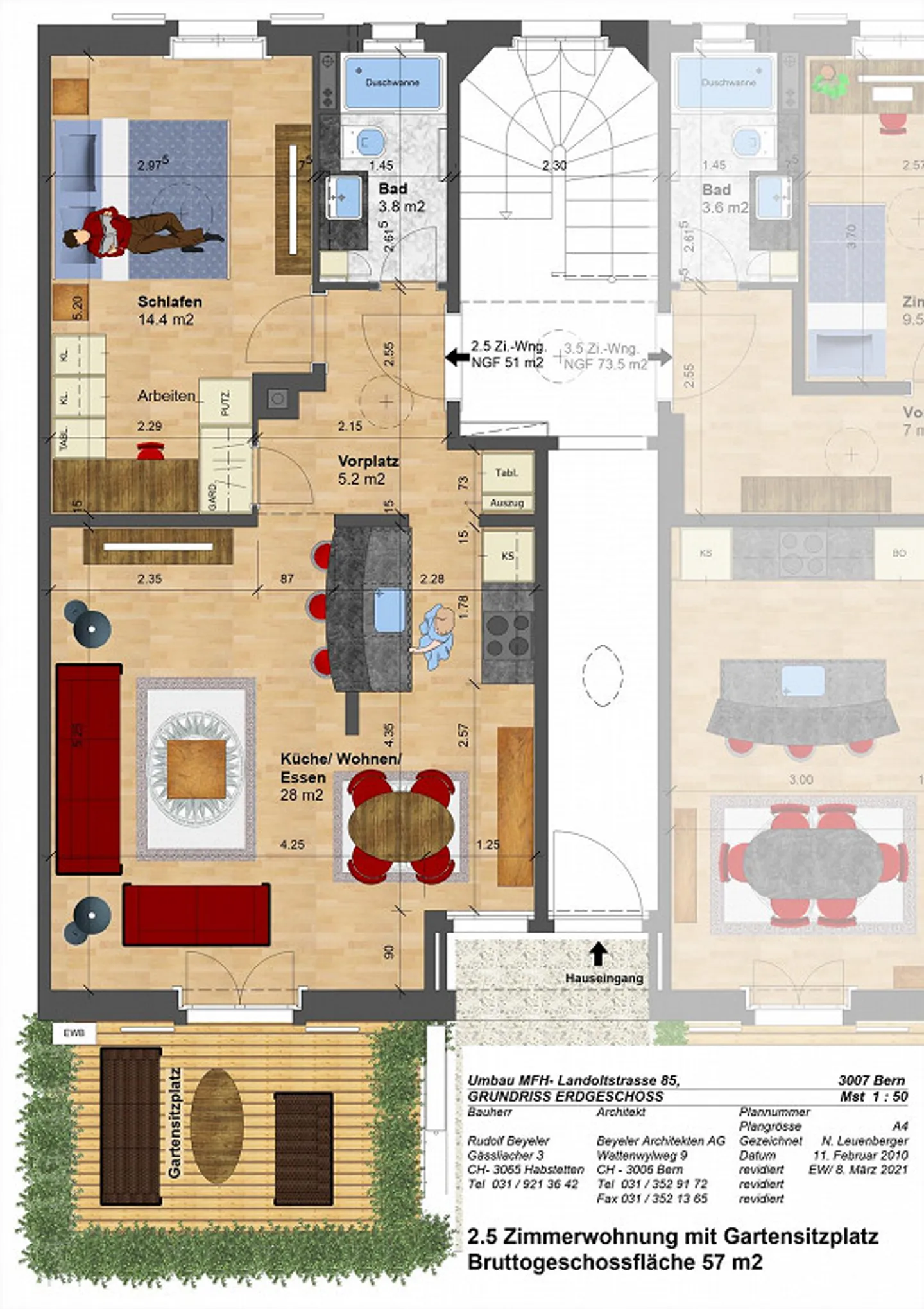 Attractive 2.5-room apartment with garden seating area in Bern - Photo 9 of 9