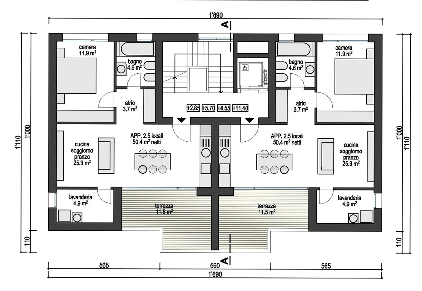 Neue exklusive Wohnung mit Terrasse in einer praktischen und strategischen Lage - Foto 11 von 16