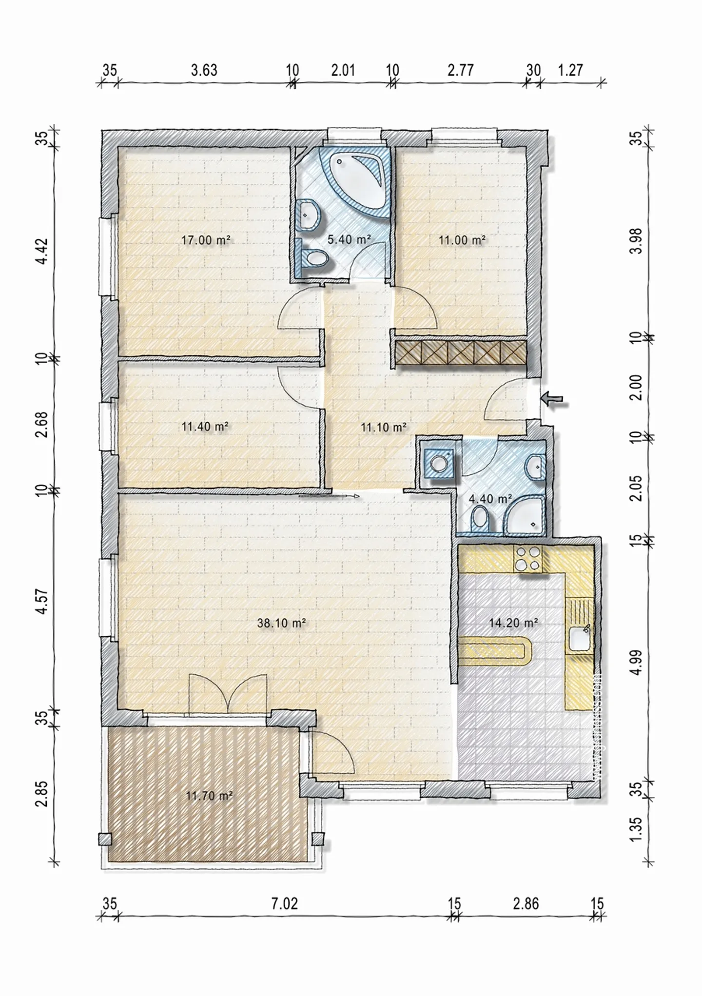 Wohnung top ausgebaut mit Fernsicht - Foto 4 von 5