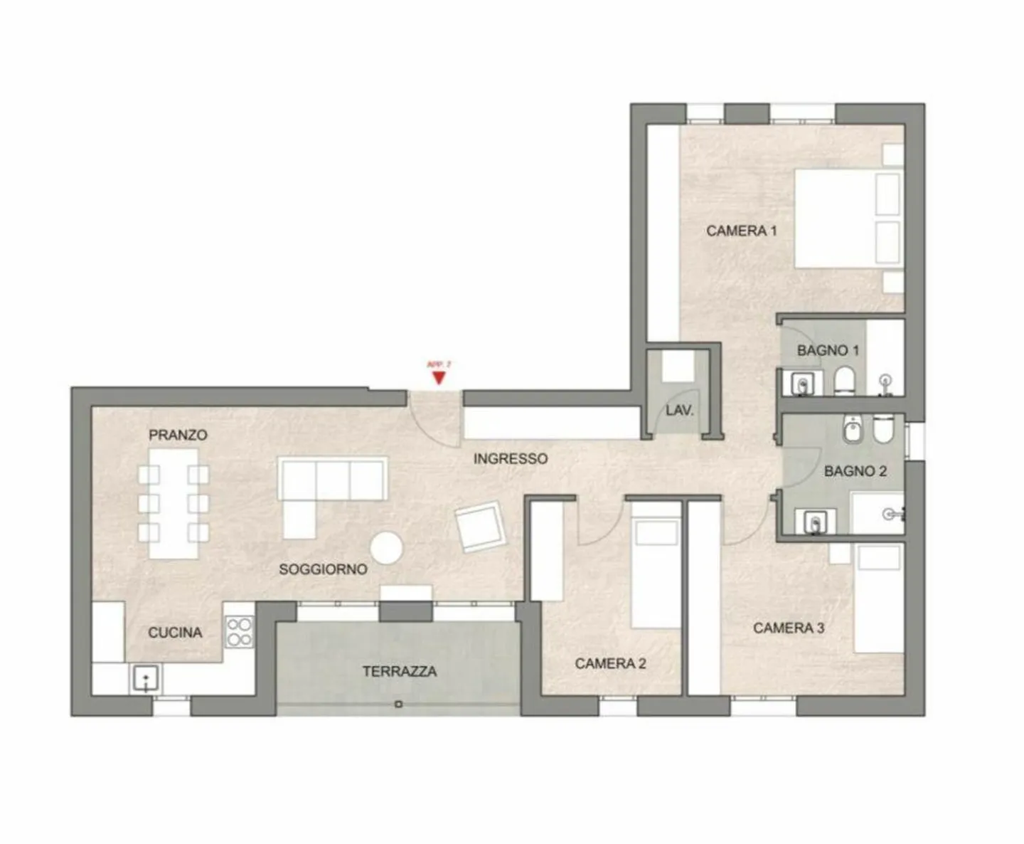 CADRO 4.5 Attic | New | Rent 2'200 | Expenses 300 - Photo 10 of 10