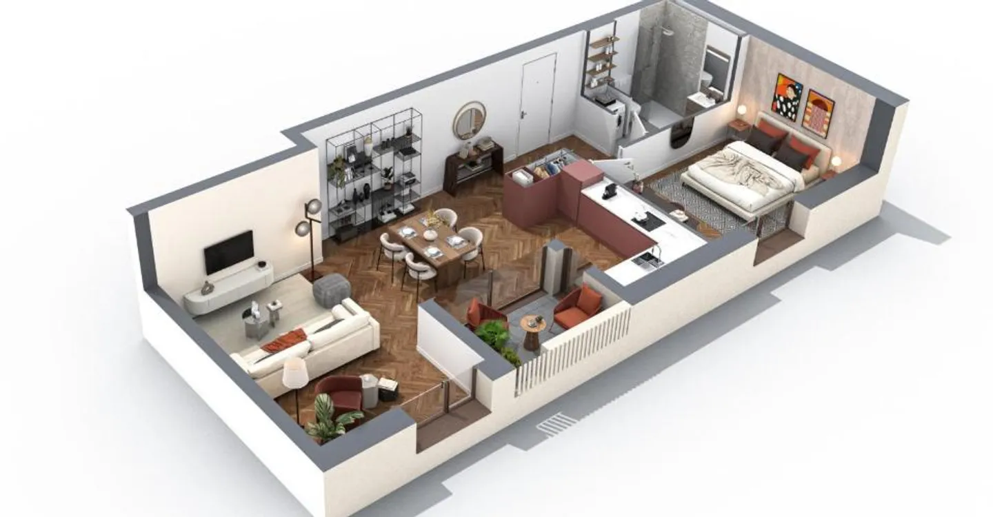 Aussergewöhnliche Wohnung mit Garten - Foto 6 von 6