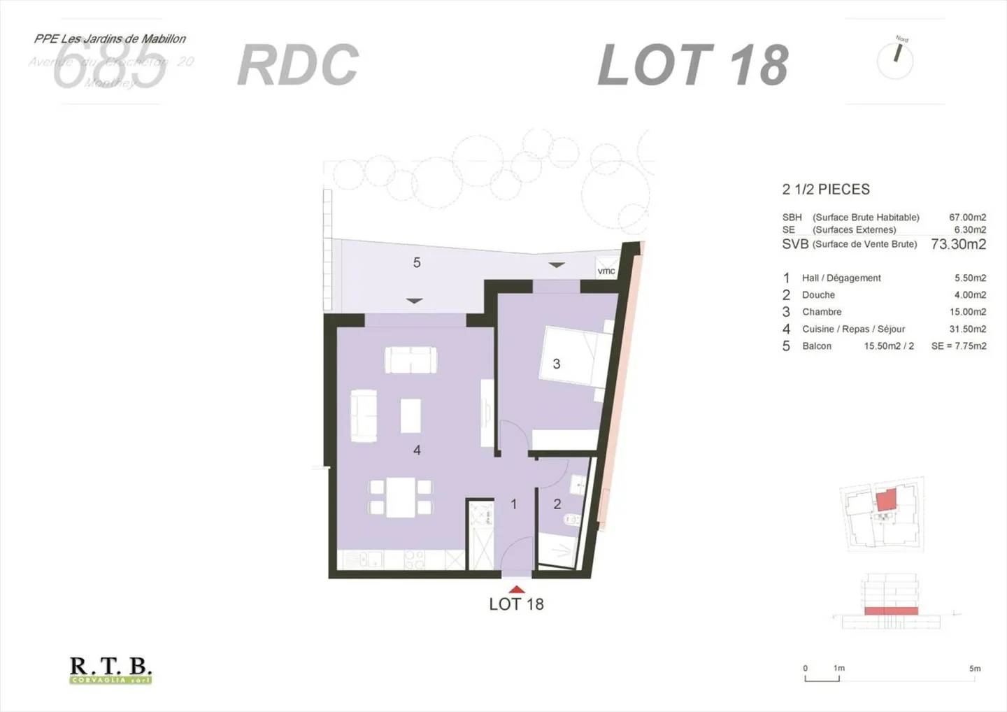 2.5 room apartment in Monthey - Photo 9 of 13