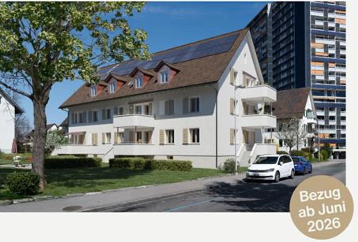 À Brünnenstrasse 65 à Berne, nous louons un appartement attrayant de 3,5 pièces au 2ème étage avec un balcon ensoleillé après la rénovation complète de la propriété - Photo 1 sur 1