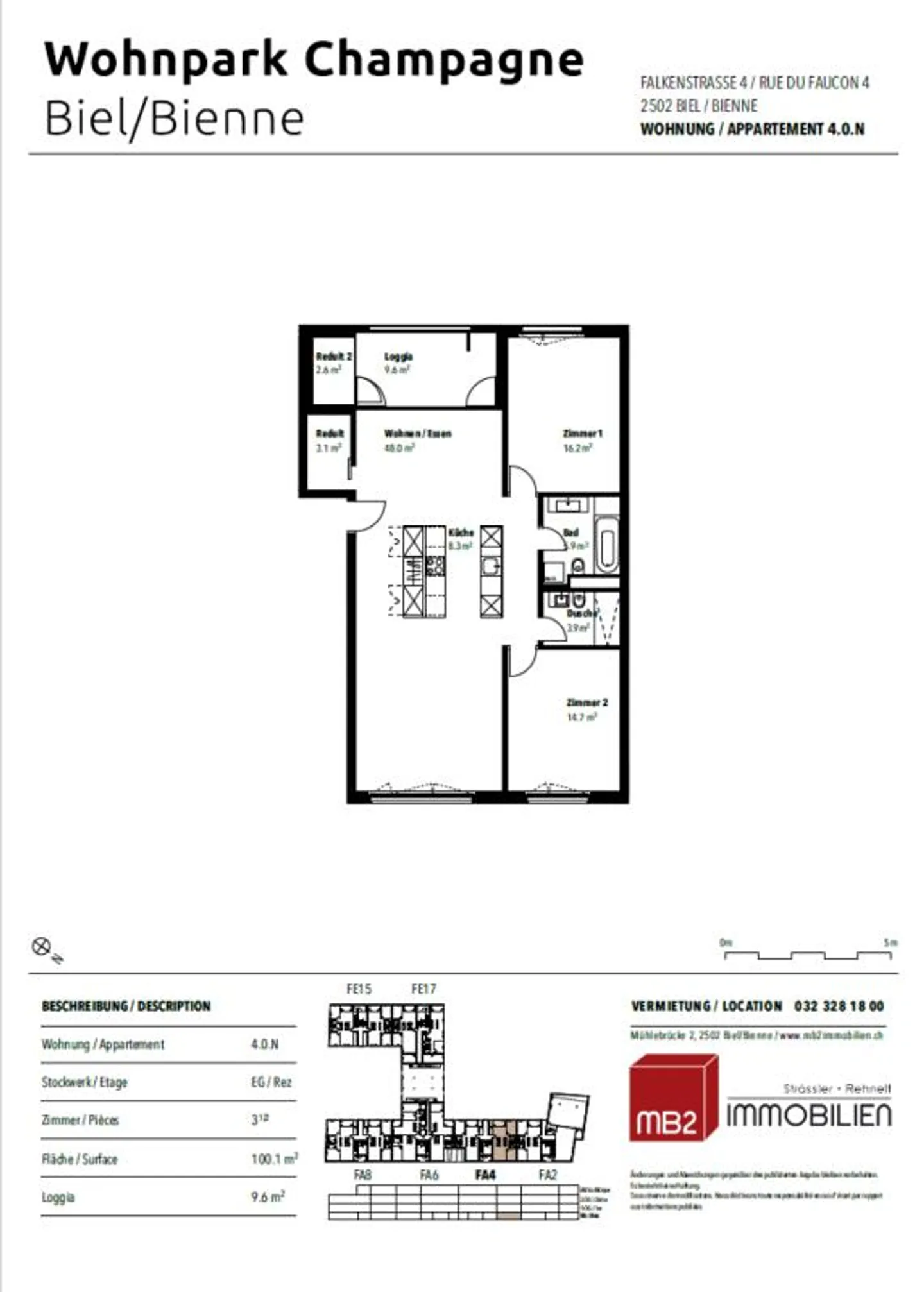 Appartement lumineux et moderne de 3½ pièces avec loggia - Photo 10 sur 10