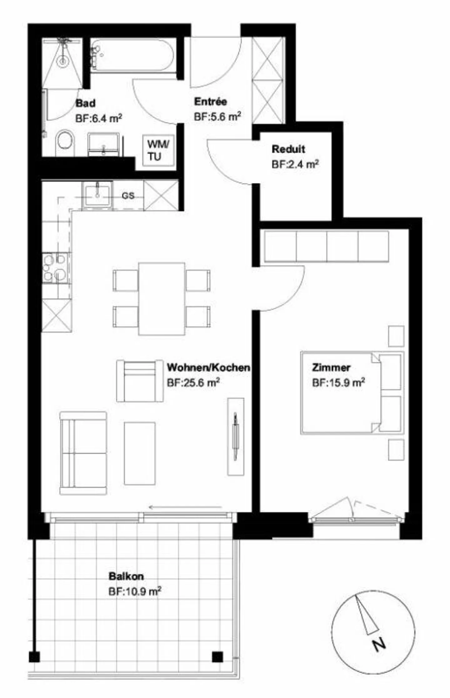 Appartamento squisito di 2,5 stanze al lago - Foto 7 di 7