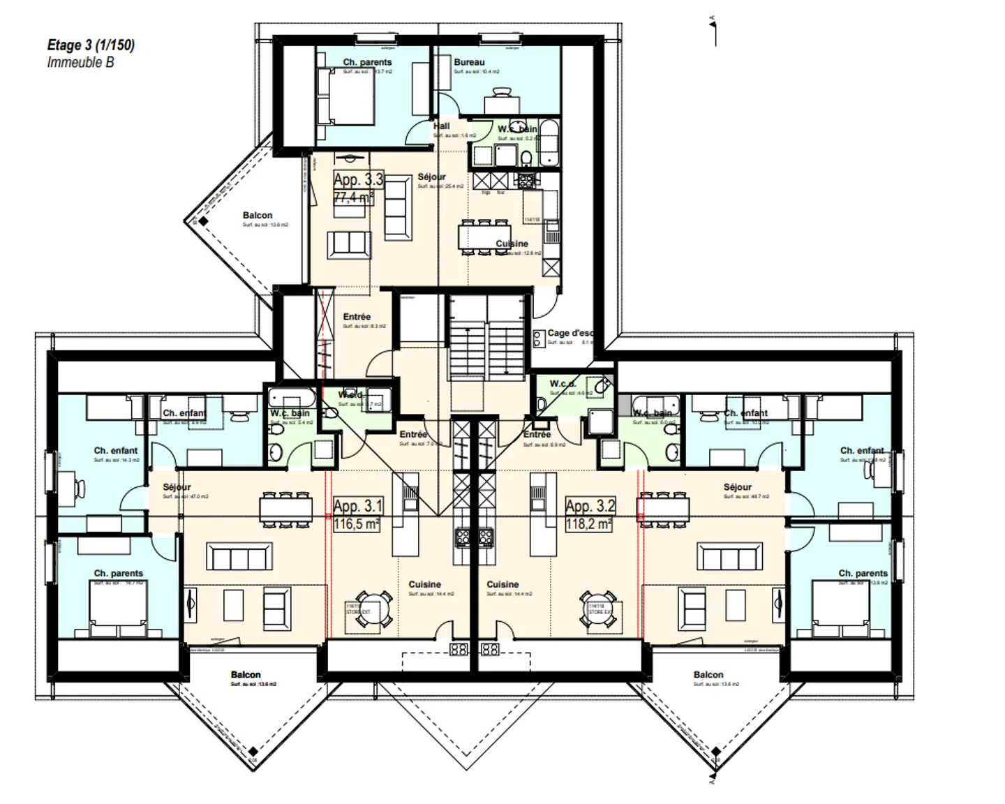 Prächtige 4,5-Zimmer-Wohnung in Les Bois, inklusive zwei Parkplätzen in der Tiefgarage - Photo 22 sur 22