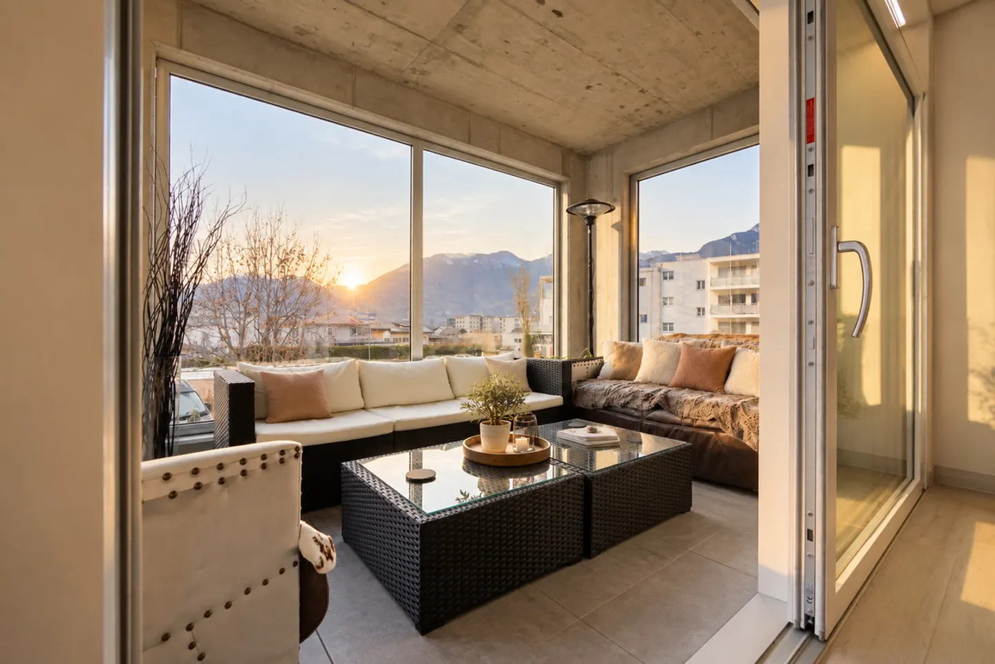 Magnifico attico 3½ locali - grande terrazza 87m2 + veranda - Aproz-Sion - Foto 1 di 12