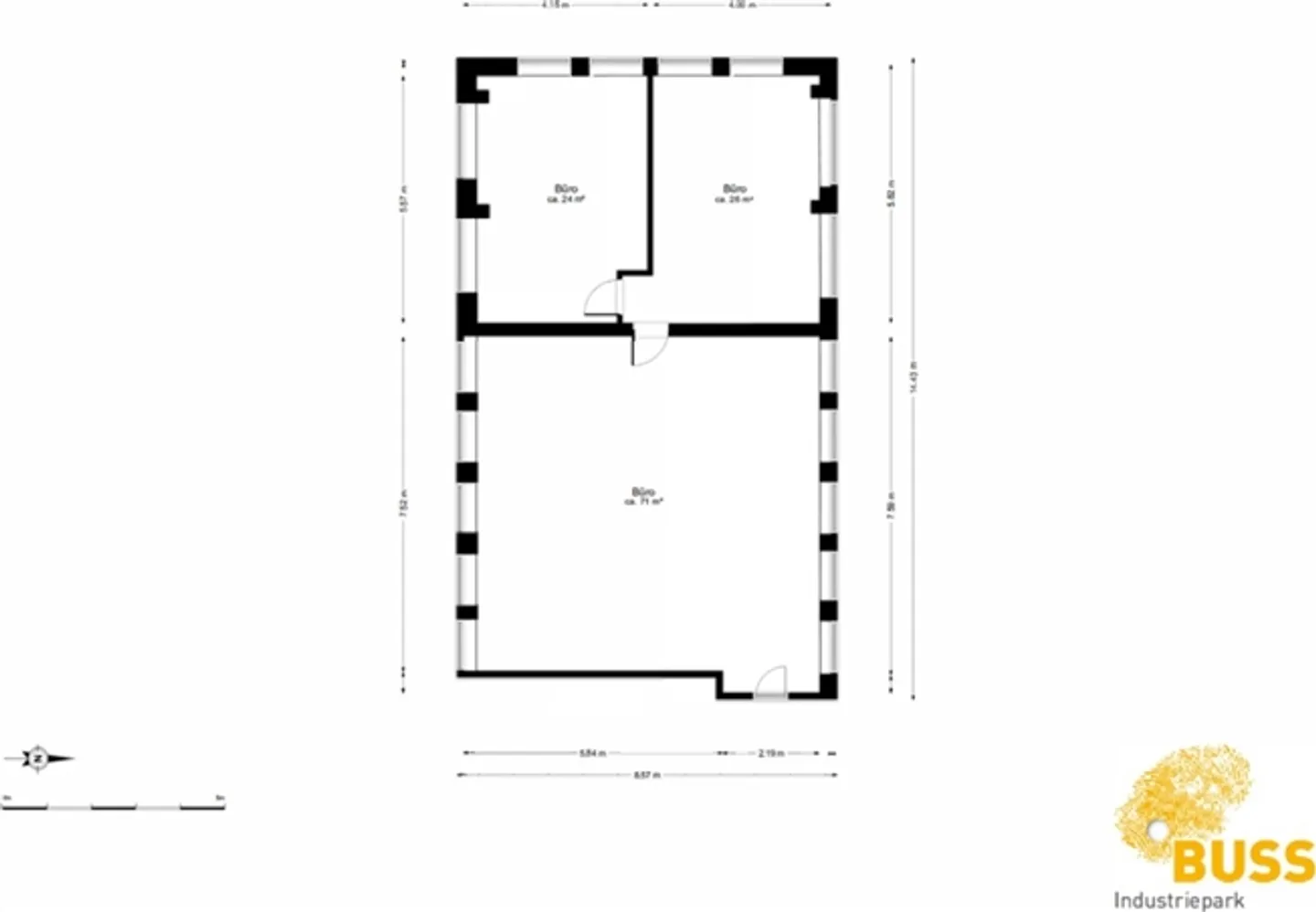 Ampio spazio per uffici in affitto nel palazzo amministrativo ovest dell'area Buss - Foto 8 di 9