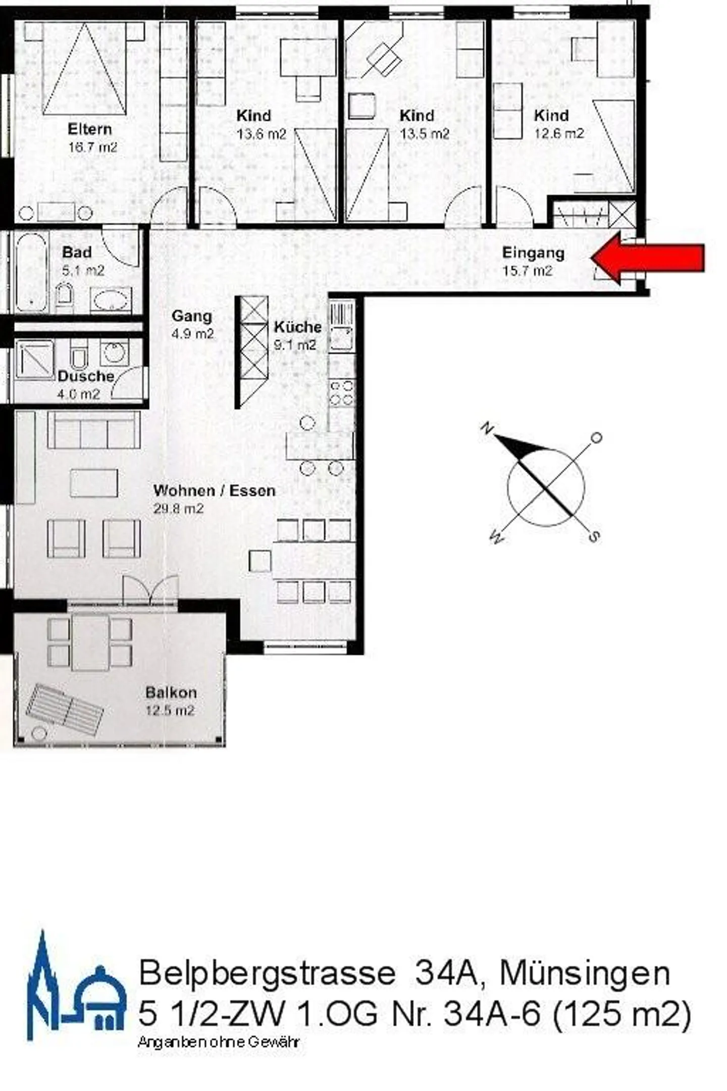 Appartamento moderno di 5,5 stanze - ideale per famiglie - Foto 8 di 8