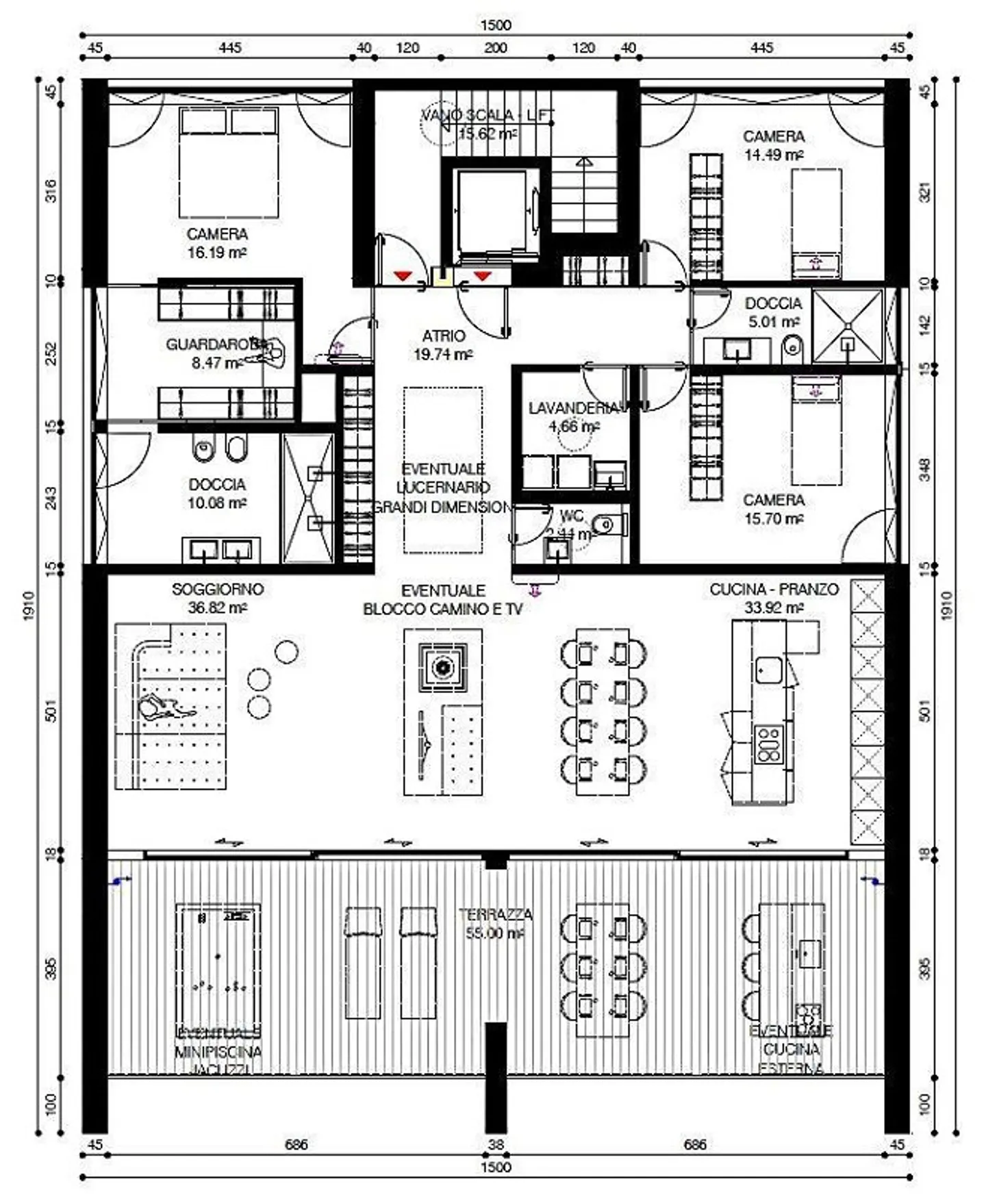 Exklusives Penthouse mit großer überdachter Terrasse - 3 Parkplätze inklusive - Foto 11 von 12