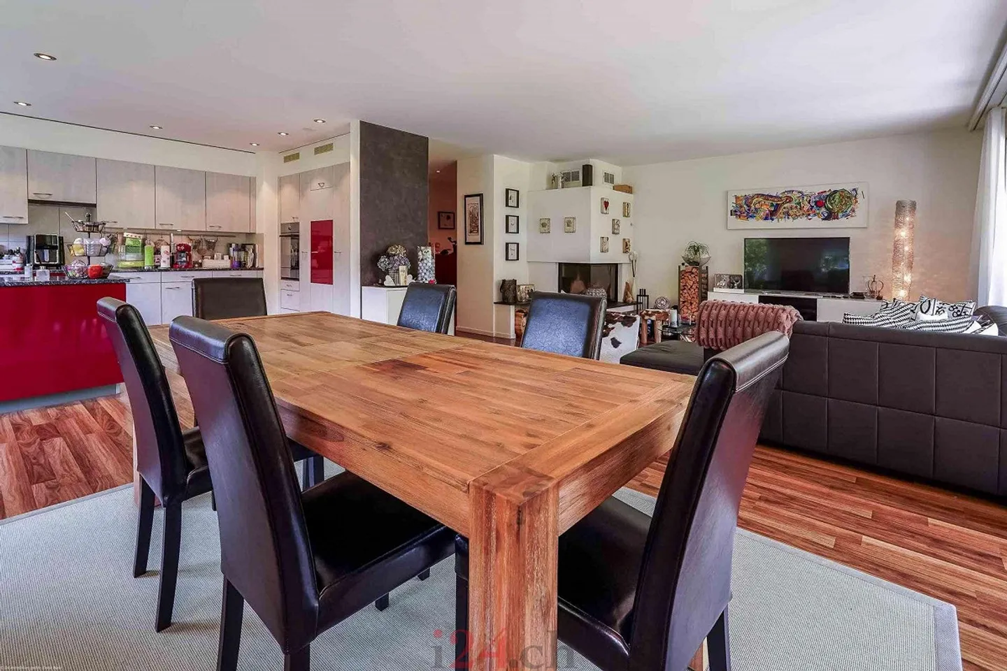 Appartement de jardin de 4,5 pièces bien entretenu avec véranda et cheminée - Photo 5 sur 9