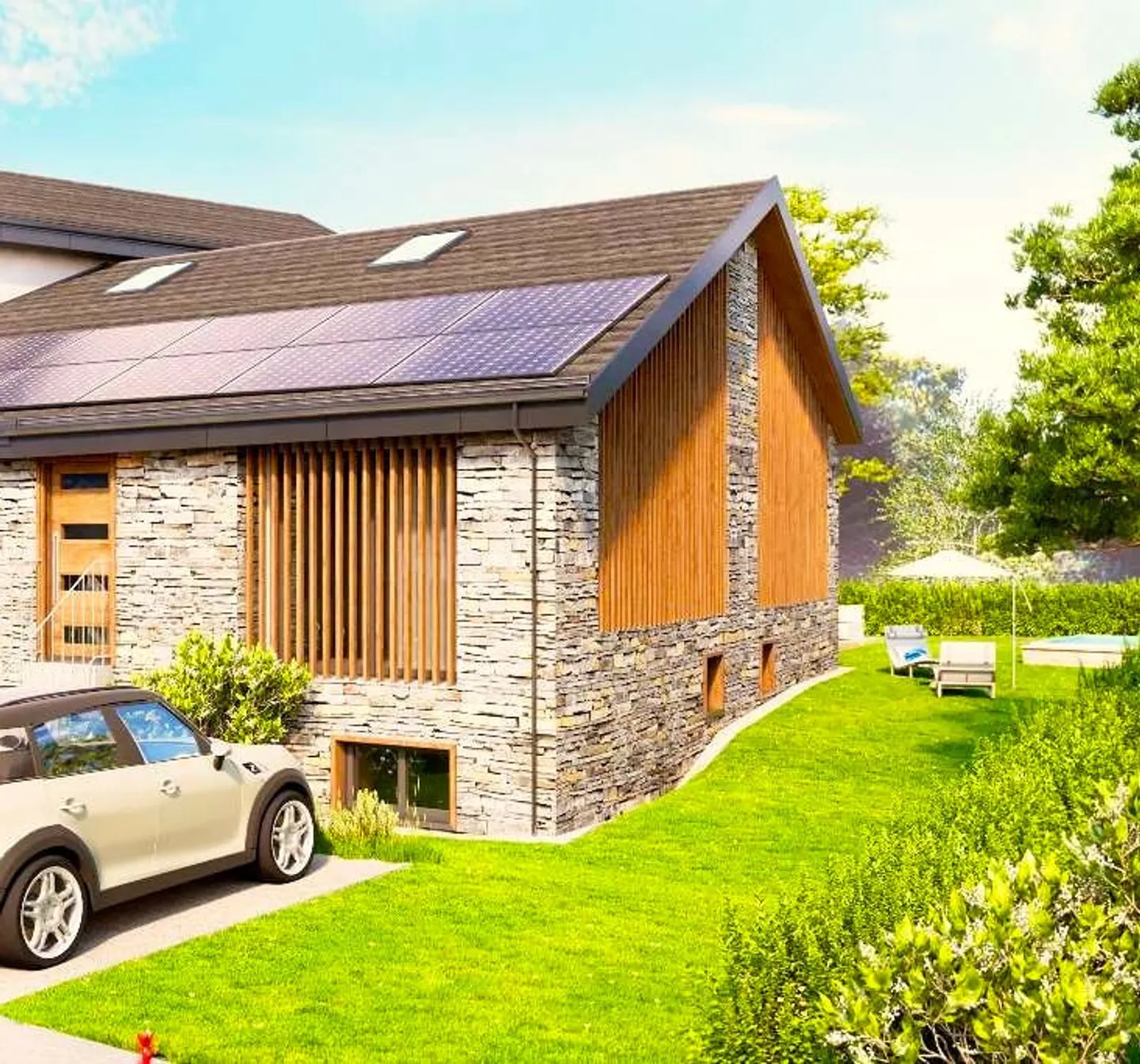 CHARMANTE MAISON VILLAGEOISE NEUVE ET ÉCOLOGIQUE, AVEC JARDIN ET PARKINGS - Photo 1 of 13