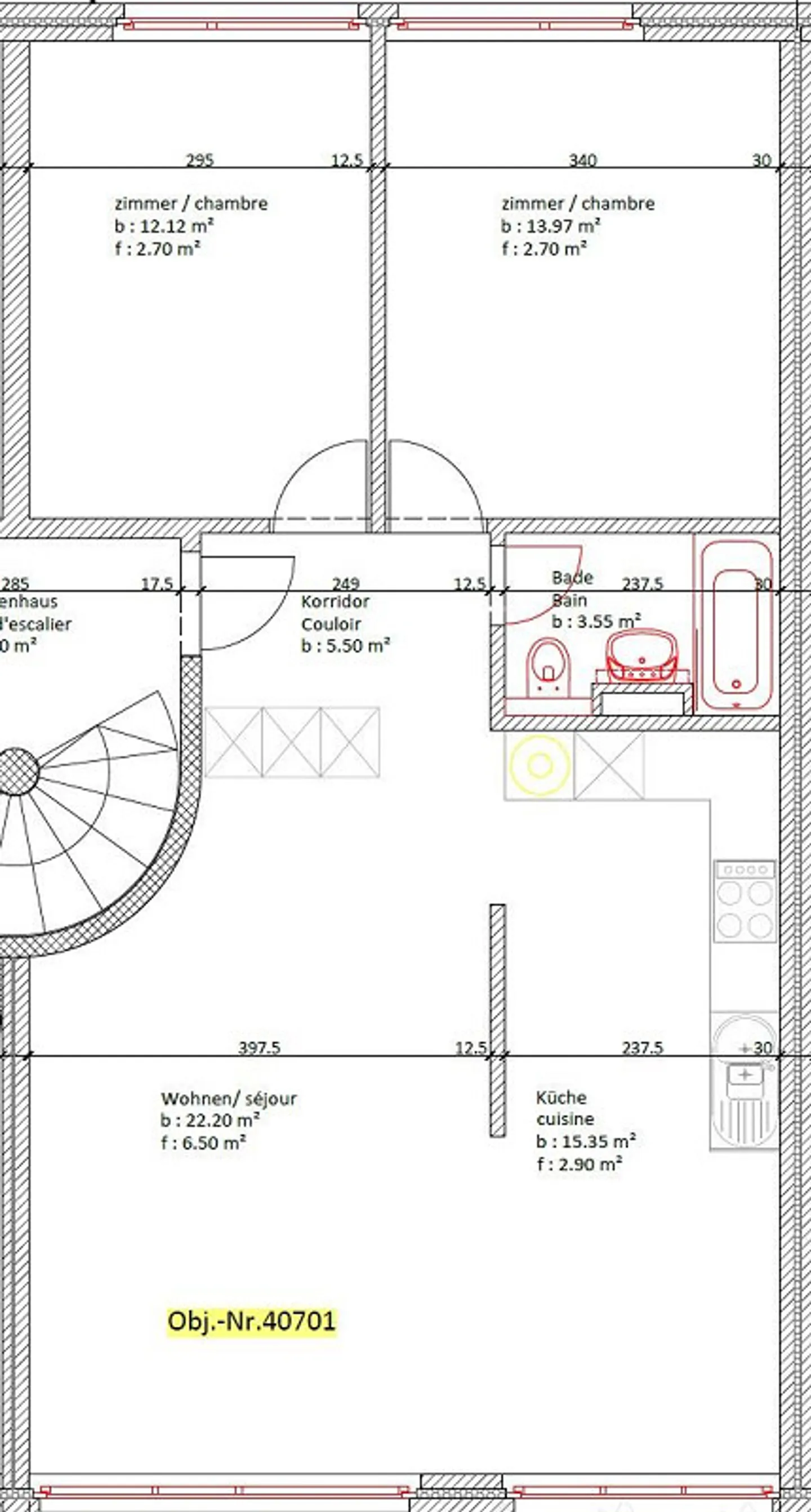 App. 3.5 Zimmer Erdgeschoss / 3.5-Zimmerwohnung im Hochparterre - Foto 6 von 6