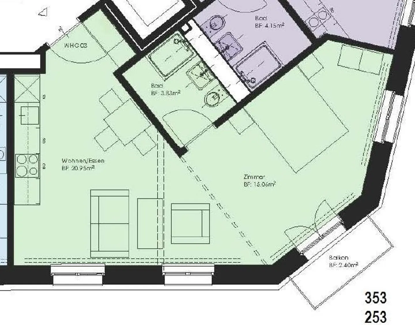 Appartement 2.5 pièces près de Limmatplatz - Photo 6 sur 6