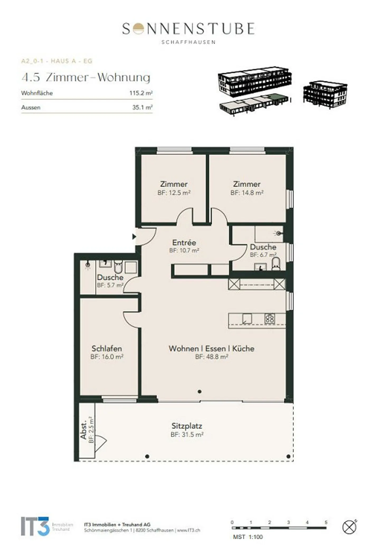 Moderne 4.5-Zimmer-Wohnung in Schaffhausen - Foto 6 von 6