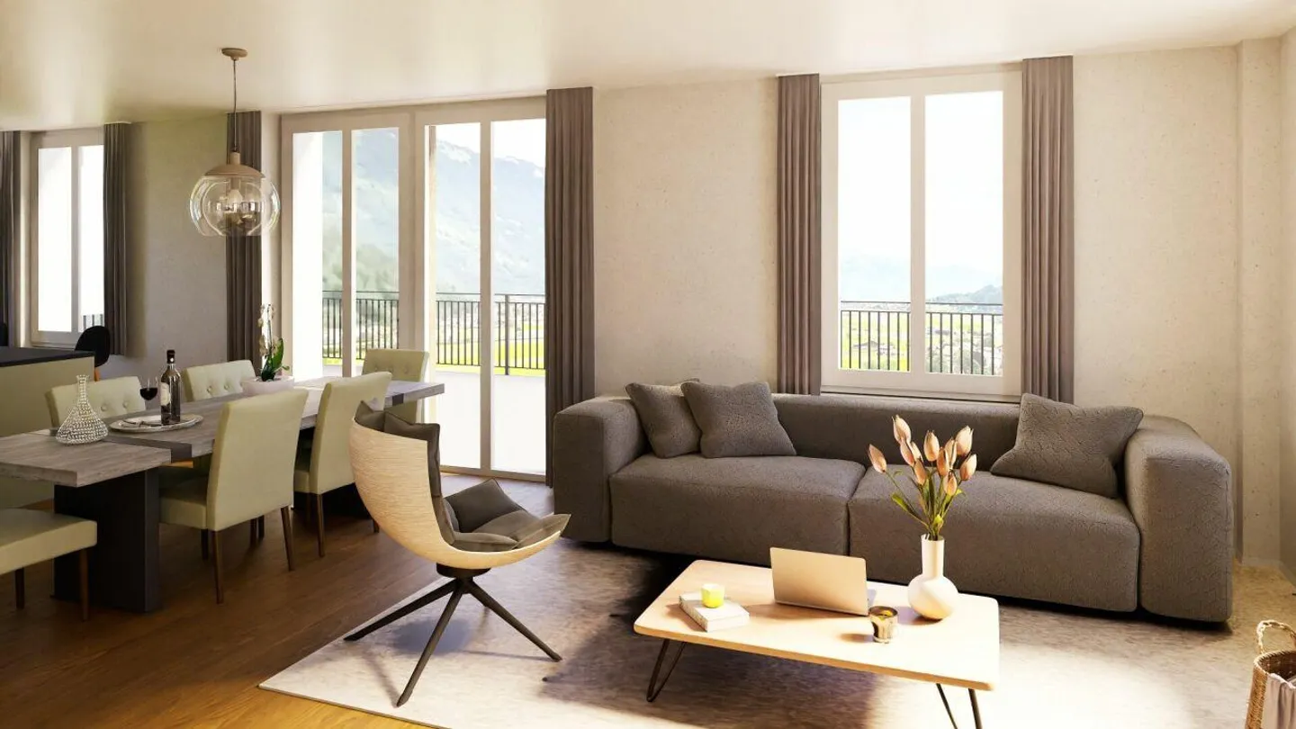 Neubau 3-Zimmer-Penthouse Nr. 18 im Schönbühl 360°-Projekt, Wilderswil - Foto 9 von 16