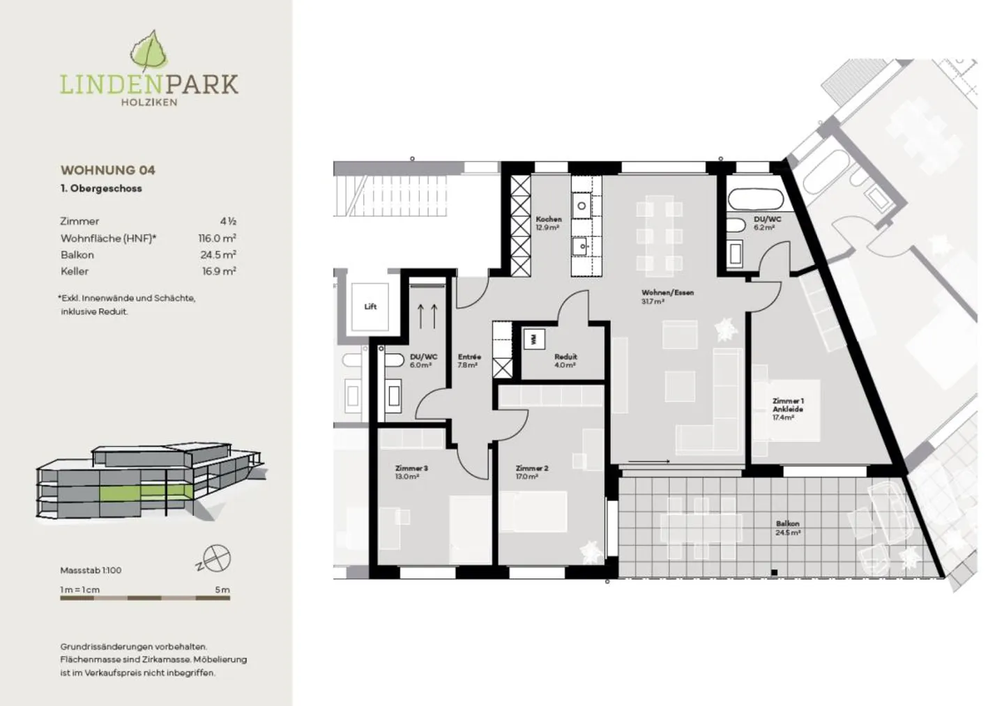 Modernes Gartenapartment im Lindenpark - Foto 6 von 8