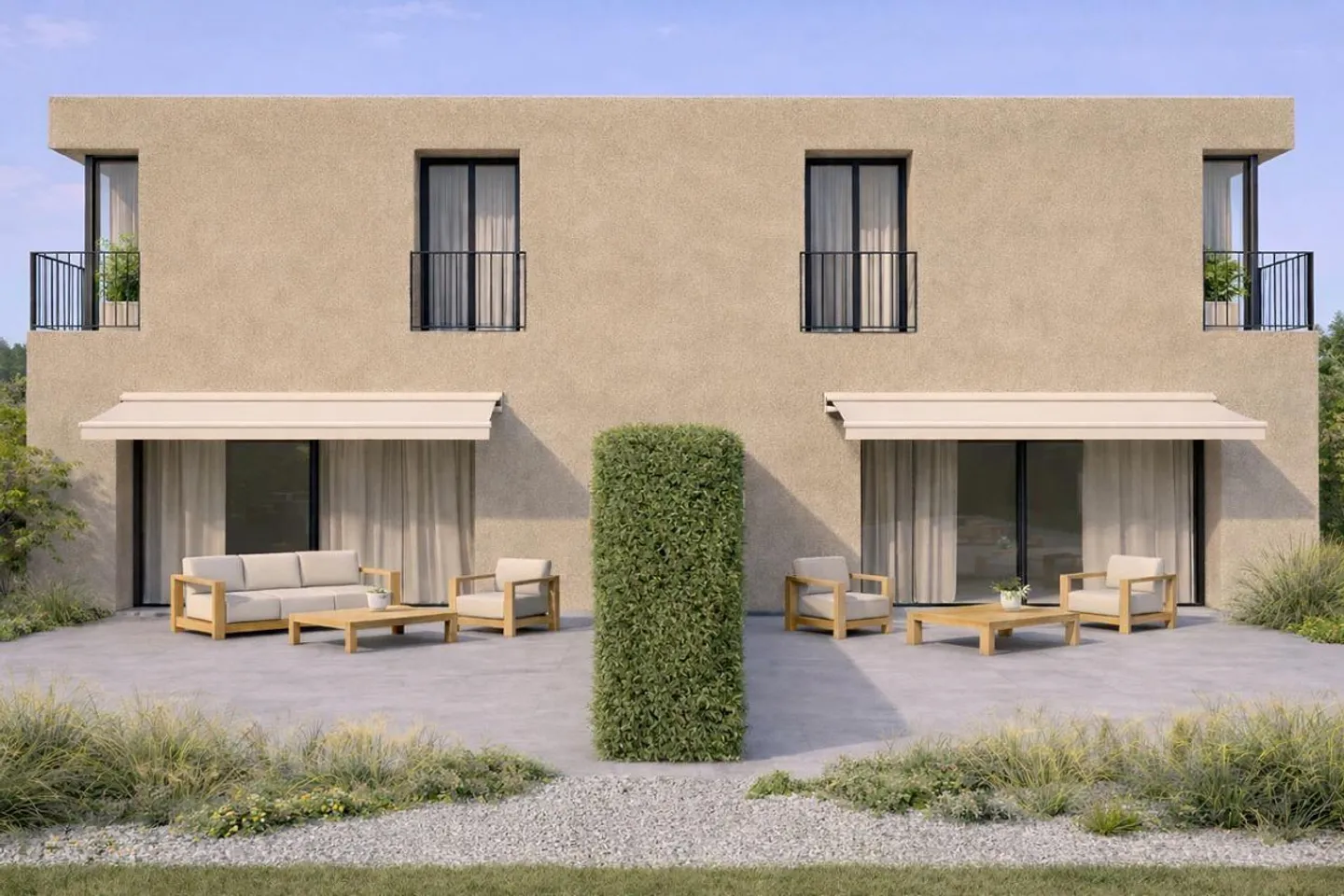 2 terraced houses of 3.5 rooms, with garden and parking | 2 row houses... - Photo 1 of 5