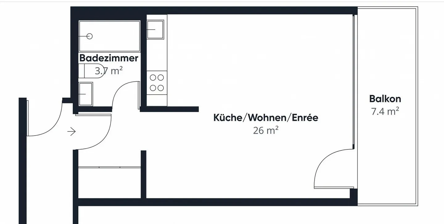 1.5 Room Apartment with a View - Photo 8 of 8