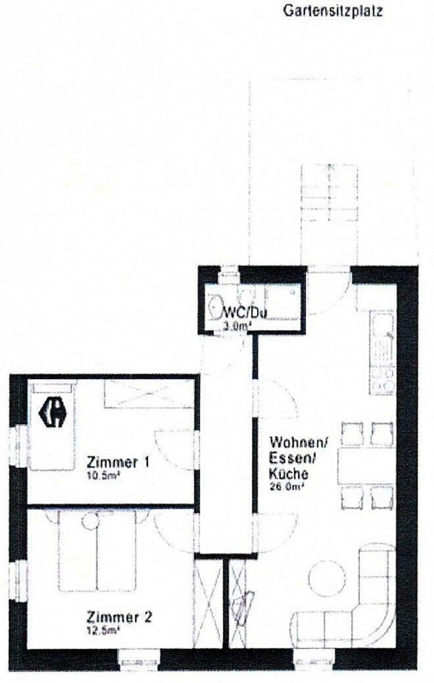 3-Zimmer-Gartenwohnung im Zentrum von Birsfelden zu vermieten - Foto 7 von 7