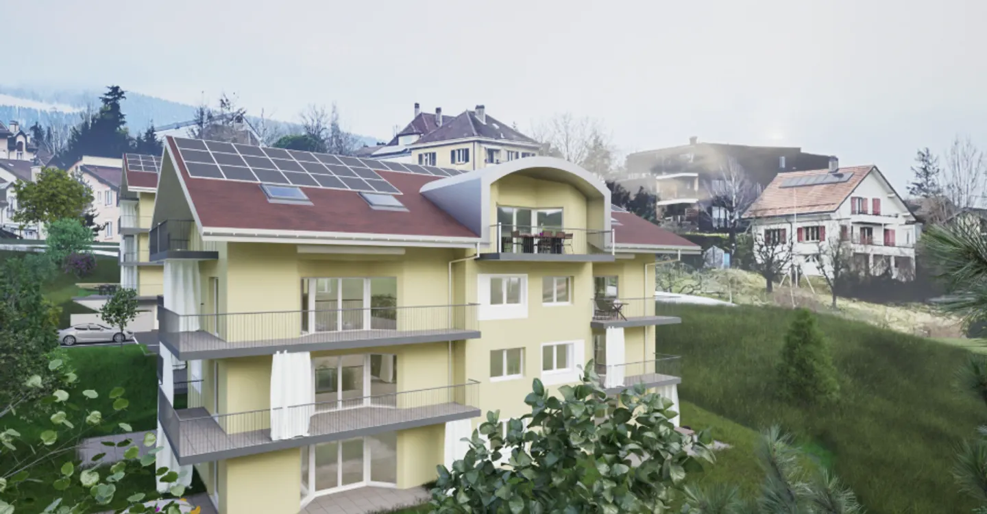 Bellissimi appartamenti di 4 locali con terrazza o balcone in vendita a Orbe - Foto 1 di 10